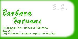 barbara hatvani business card